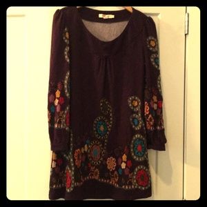 Purple Boho sweater dress